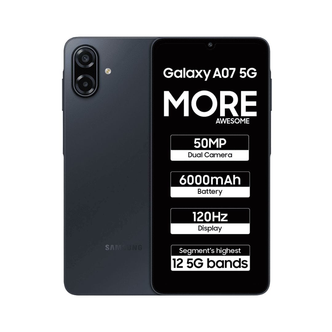 Buy Samsung Galaxy A07 5G 4GB 128GB Black Online | Sangeetha Mobiles